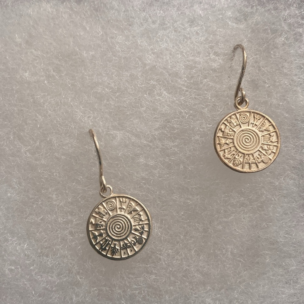 Silver zodiac earrings